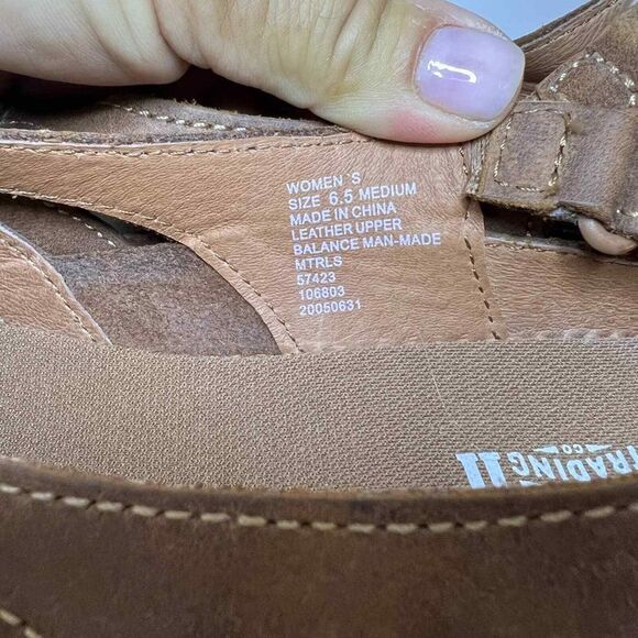 Duluth Trading‎ Co. Andina Brown Leather Slingback Comfort Shoes Sz. 6.5 - Picture 5 of 5